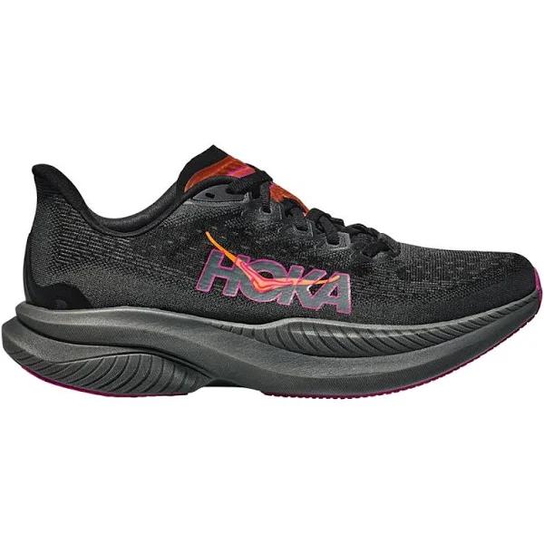 Hoka Mach 6 Womens Running Shoes Black/Pink US 10