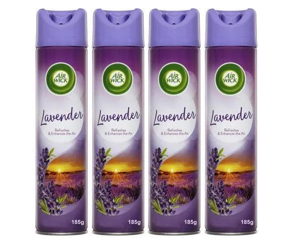 4x Air Wick 185g Air Freshener Home/Office Indoor Room Fragrance Spray Lavender