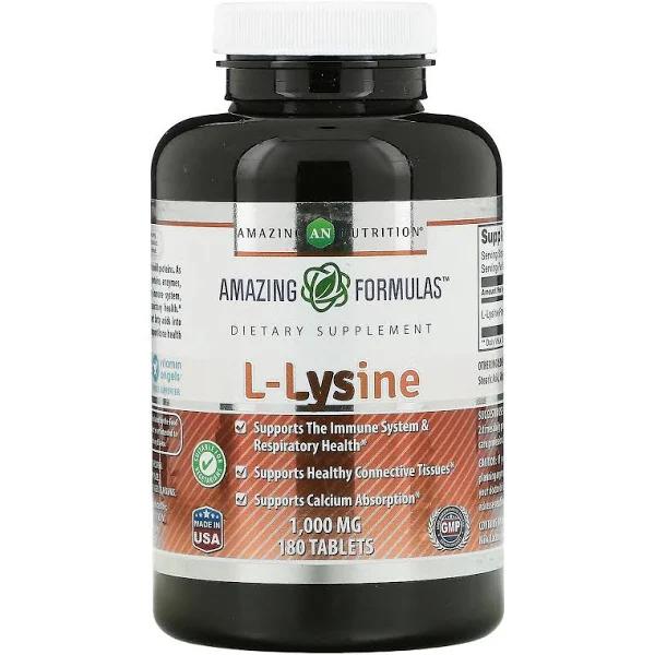 Amazing Nutrition L-Lysine 1000 MG 180 Tablets