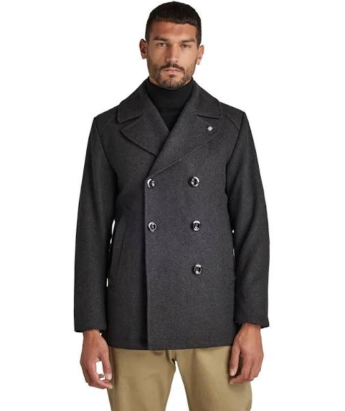 G-Star Raw Wool Peacoat Black Men Size L