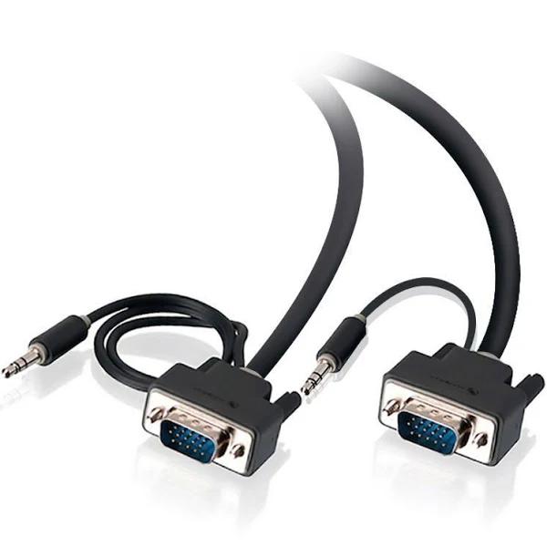 Alogic Pro Series Slim Flexible VGA 5m Cable With 3.5mm Stereo Audio Cable