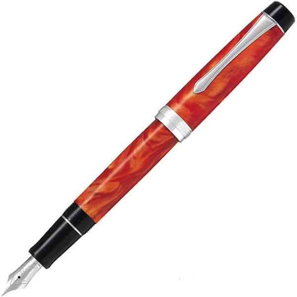 Pilot Custom Heritage SE Fountain Pen - Marble Orange Body, Fine Nib