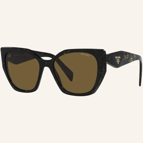 Prada 0PR 19ZS Sunglasses in Black/Yellow Marble Black