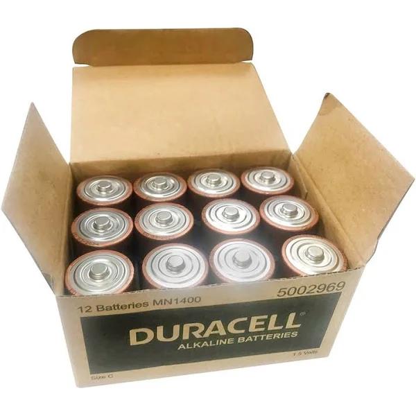 Duracell Coppertop Alkaline C Battery (Bulk Pack of 12)