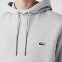 Lacoste Men's Kangaroo Pocket Organic Cotton Hooded Sweatshirt Grey Size L