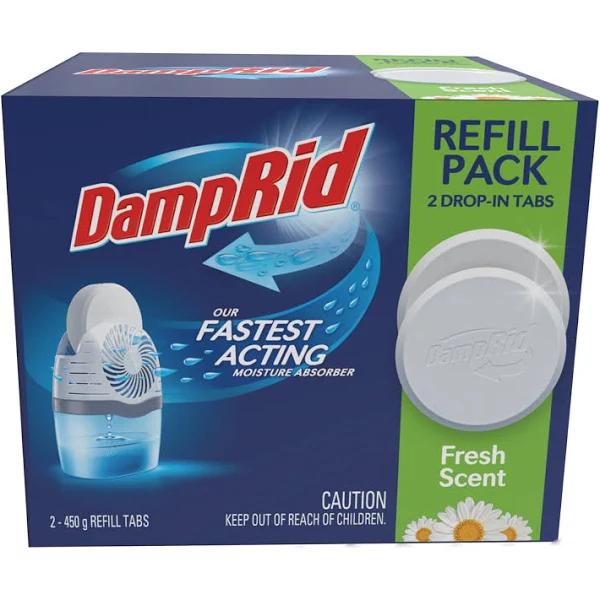 DampRid Fresh Scent Drop-in Tab Moisture Absorber Refill - 2 Pack