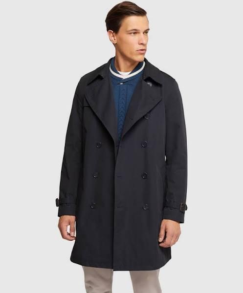 Oxford Shop - Marco Short Trench Coat Coats Navy / XXL