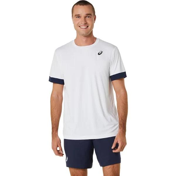 ASICS Men Court SS Top - Brilliant White/Midnight XL