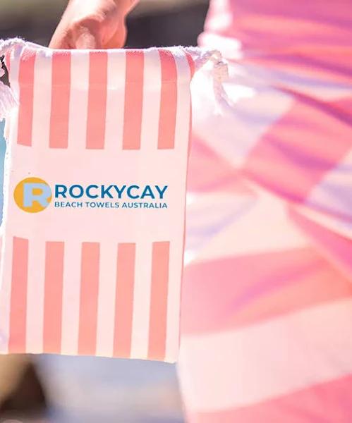 Sand Free Beach Towel | Coral Pink | Rockycay Extra Large 200x90cm