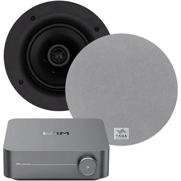 WiiM Streaming Amp w/ 5" In-Ceiling Speakers for Home Theatre