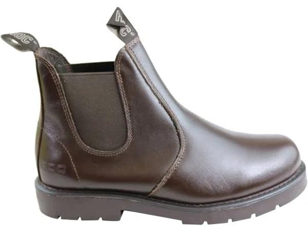 Roc Jumbuk Junior Kids Comfortable Pull On Leather Boots - 3 UK Older Kids / Brown