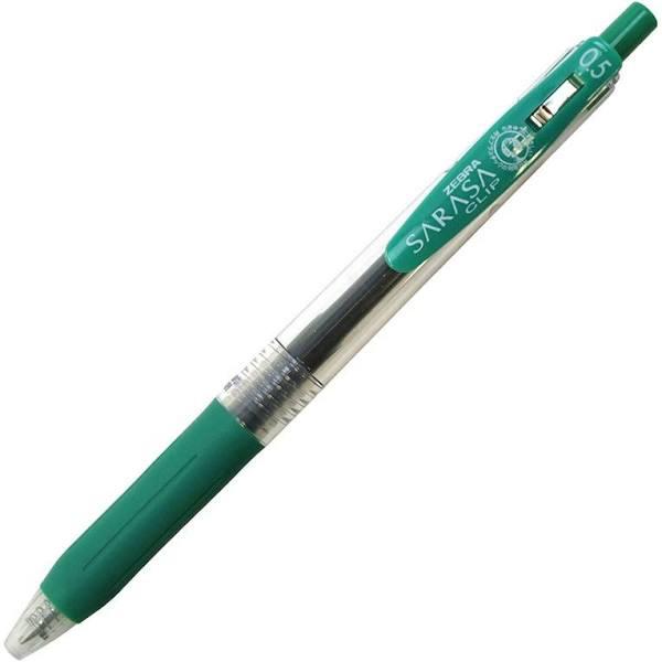 Zebra Sarasa Clip Gel Pen - 0.5mm Green