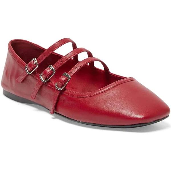 Sandler Millie Flat Shoes in Red Leather Red 40