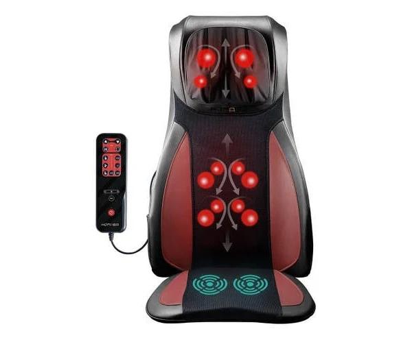 HOMASA Massager Shiatsu Massage Chair Car Seat Full Body Neck Back Cushion Red