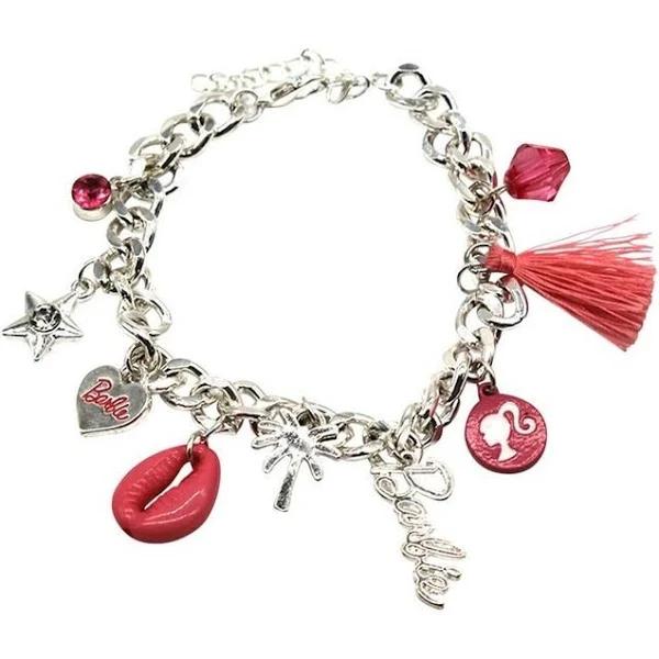 Barbie Charm Bracelet in Silver/Pink Multi