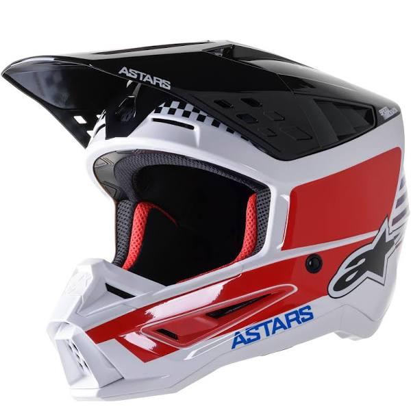 Alpinestars SM5 Speed Helmet - White/Dark Blue/Red - Size L