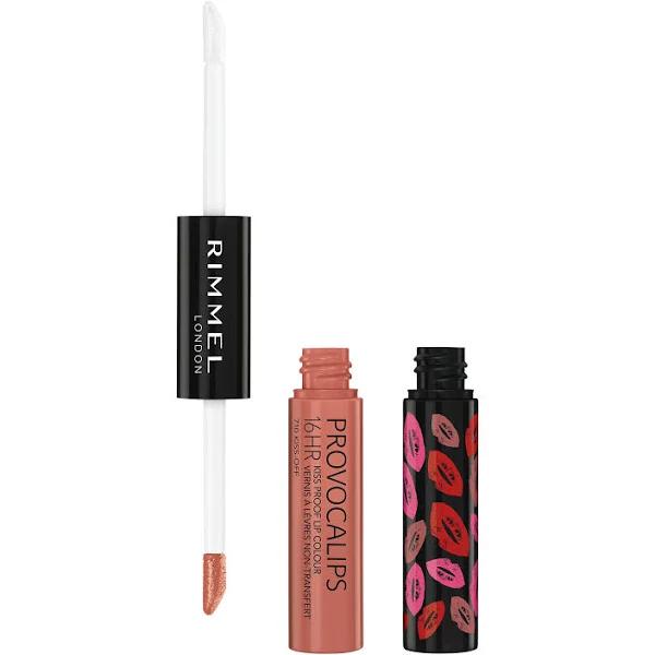 Rimmel London Provocalips 16hr Kiss-Proof Lip Color - Two-Step Liquid Lipstick to Lock in Color and Shine - 570 Firecracker, 14 fl.oz.