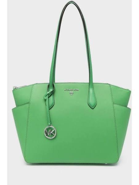 MK Marilyn Medium Saffiano Leather Tote Bag - Palm Green - Michael Kors