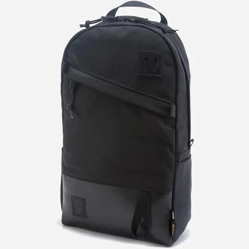 Topo Designs Daypack Backpack - Ballistic Black/Black Leather