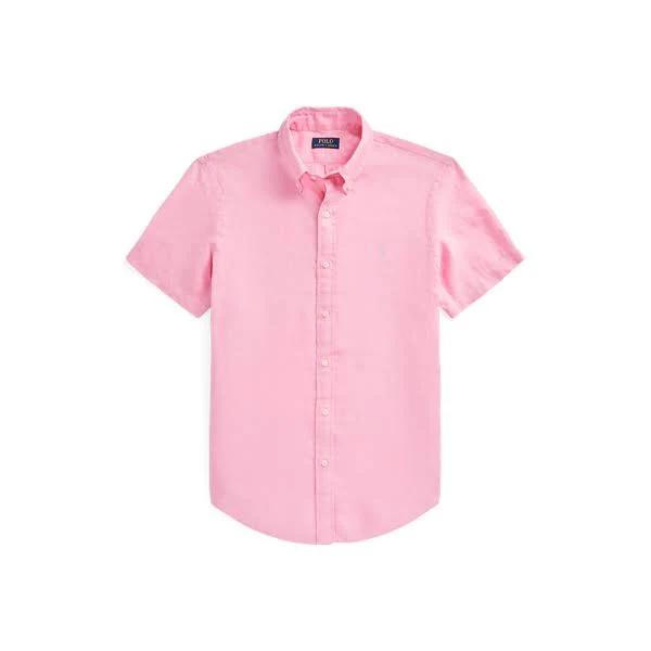 Polo Ralph Lauren Classic Fit Linen Shirt Florida Pink XS