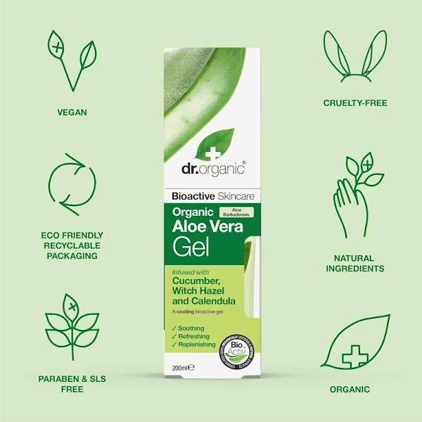 Dr. Organic Aloe Vera Gel with Cucumber 200 ml