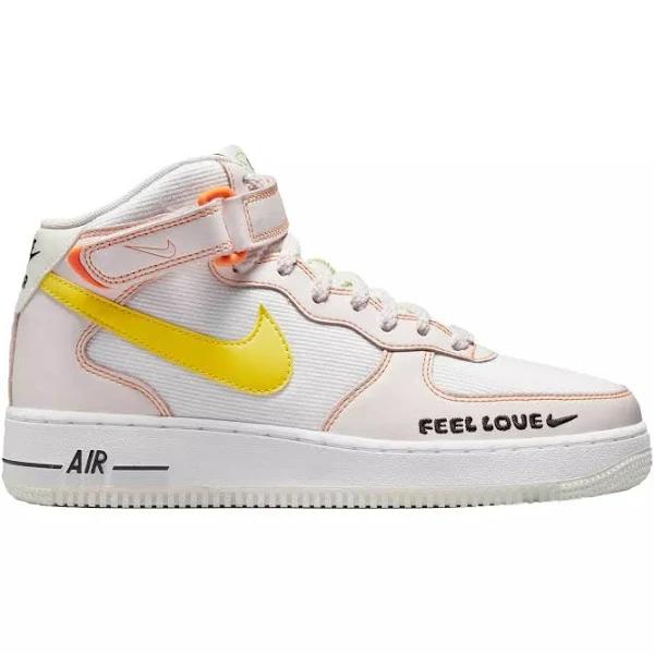 Nike Women's Air Force 1 '07 Mid Shoes in White, Size: 5 | FD0869-100