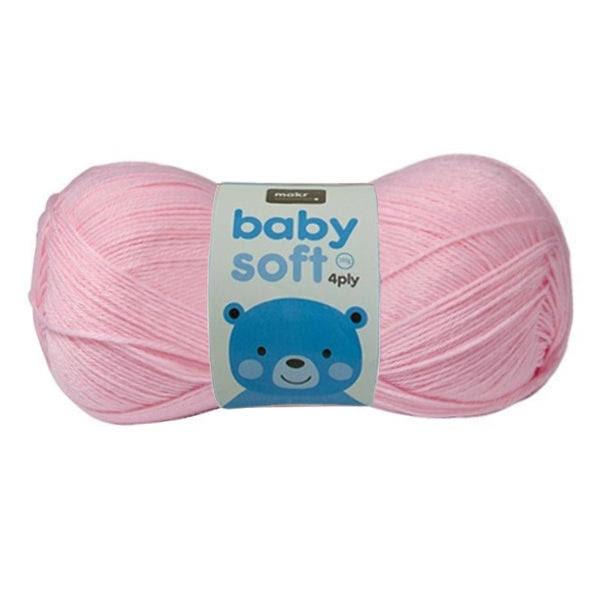 Makr Baby Soft Crochet & Knitting Yarn 4ply, Candy- 100g Acrylic Nylon Blend Yarn