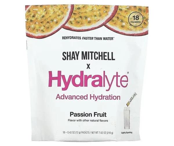 Hydralyte, Shay Mitchell, Advanced Hydration, Passion Fruit, 18 Packets, 0.42 oz (12 g) Each