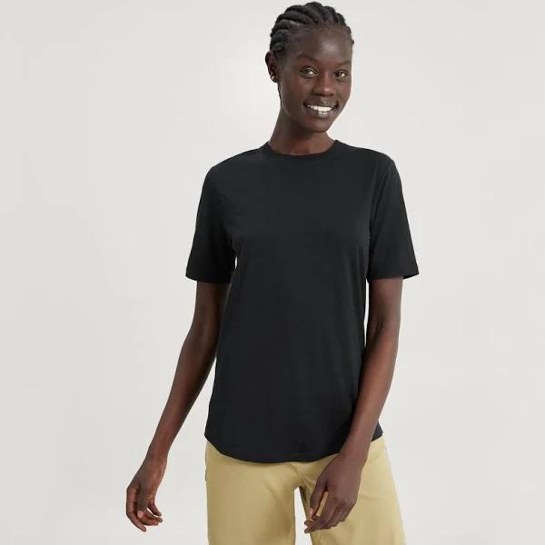 Kathmandu Women's 100% Merino Short Sleeve Crew Top - Black Size X-Small - AfterPay & zipPay Available