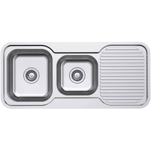 Everhard Classic Standard 1080 1.75 Bowl & Drainer Kitchen Sink - No Taphole - 1080mm (L) x 480mm (W) x 180mm (H)