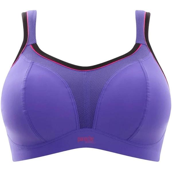 Panache Sports Bra Purple Pink Non-Wired | 7341 | Poinsettia - 32D Purple/Pink