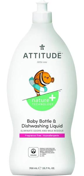 Attitude Baby Bottle & Dishwashing Liquid Fragrance-Free 23.7 fl oz (700 ml)