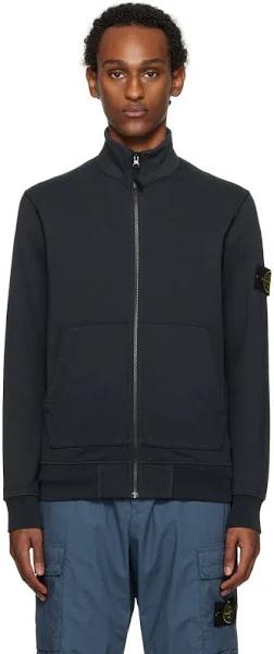 Stone Island Navy Zip Sweater