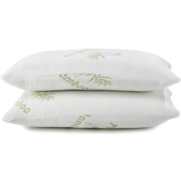 2x Bamboo Pillow Memory Foam Contour Fabric Soft Extra Large King Size 90x48cm