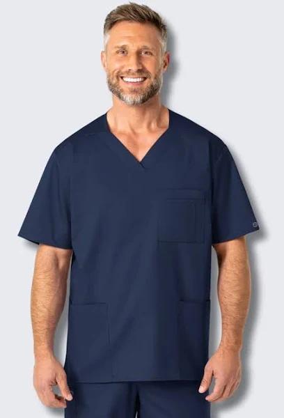 103 WonderWORK Men's Multi-pocket Scrub Top