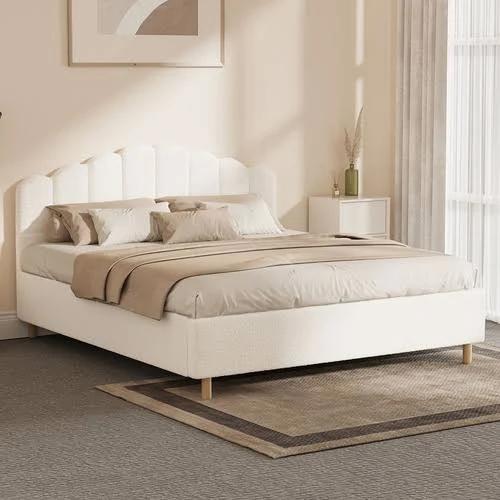 Ellora Boucle Bed Frame Size: Double - Pay with AfterPay or zipPay On Beds & Bed Frames