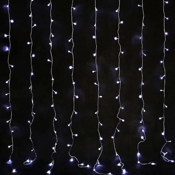 Lexi Lighting Christmas 160 LED Connectable Curtain Light White