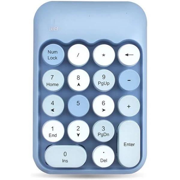 Ymall X910 Wireless Number Keyboard Portable Financial Accounting Office Keyboard-Blue - AfterPay & zipPay Available