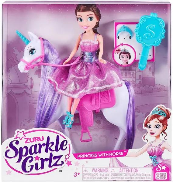 Sparkle Girlz Princess Doll with Unicorn Horse Playset