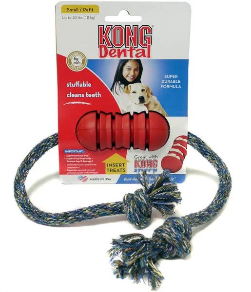 Kong Dental With Rope Dog Toy Small