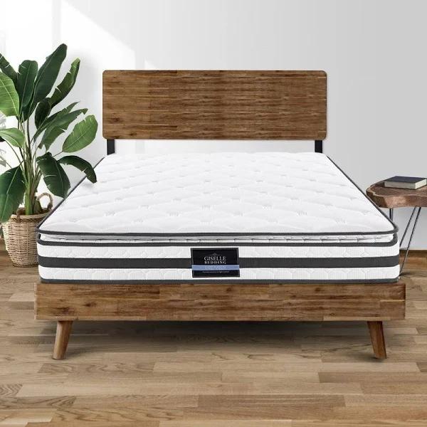 Giselle Bedding Pillow Top Mattress All Size Bonnell Spring Foam 21cm - Earn Everyday Rewards, AfterPay Available