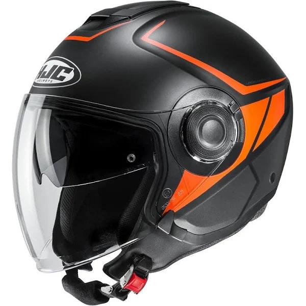 HJC I40 Camet Jet Helmet, black-orange, Size 2XL