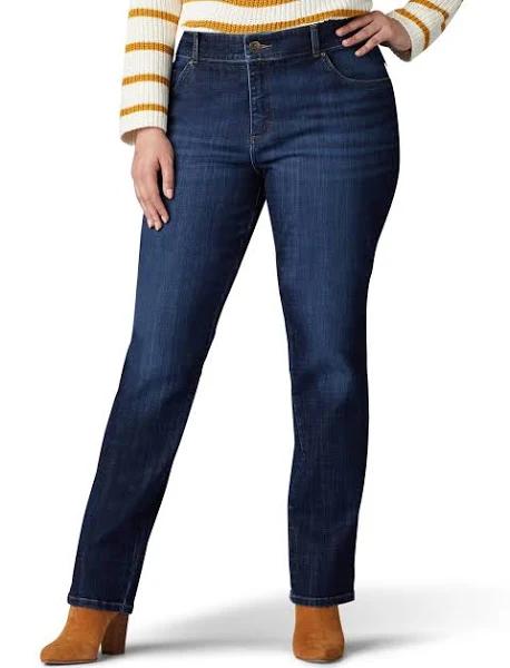 Lee Womens Plus Size Relaxed Fit Straight Leg Jean Jeans