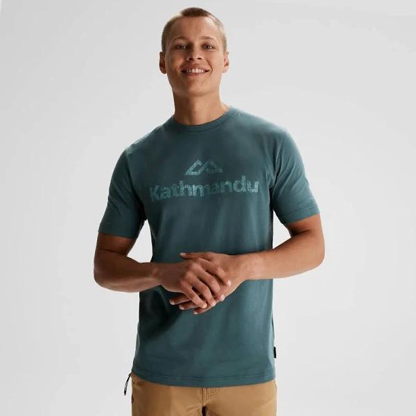 Kathmandu Men's Logo Organic Cotton T-Shirt | Green - XXL