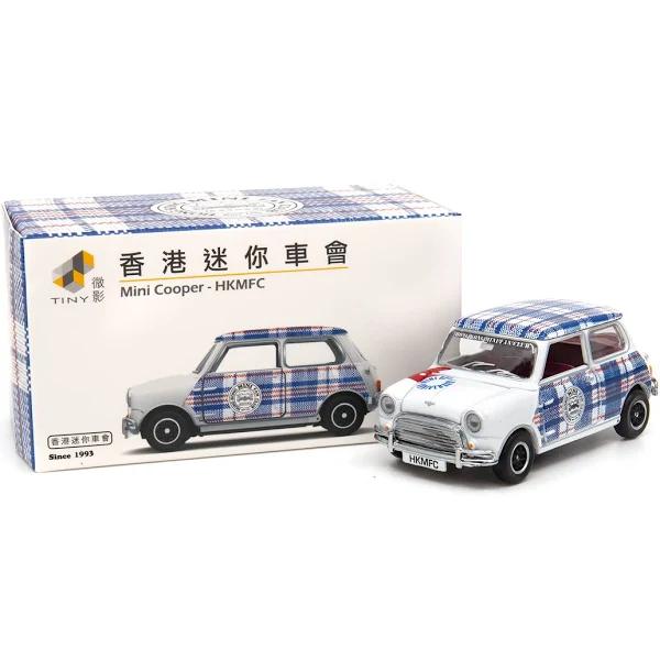 Tiny City Die-Cast Model Car - Mini Cooper MK 1 Hong Kong Mini Fan Club (Red White Blue Stripe)