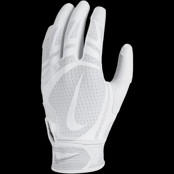 Nike Alpha Huarache Edge Youth Batting Gloves Youth Medium / White