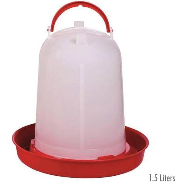 Chicken Poultry Feeders and Drinkers - Chook Plastic Water Drinking + Feeding Waterer 1L