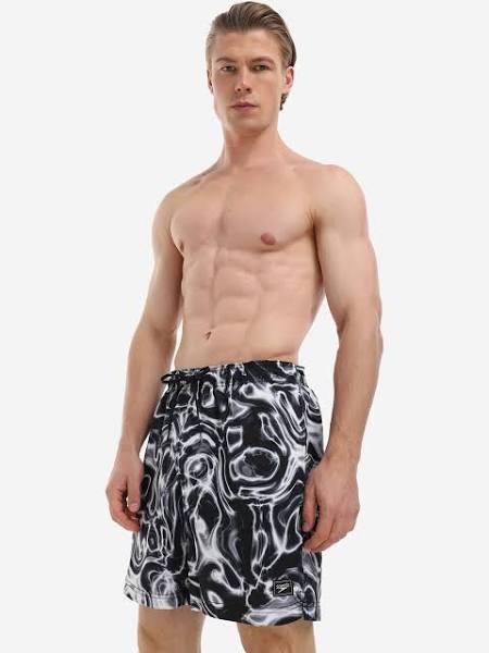 Speedo Mens Print Redondo Edge Volley 17 Inch Size Medium Black