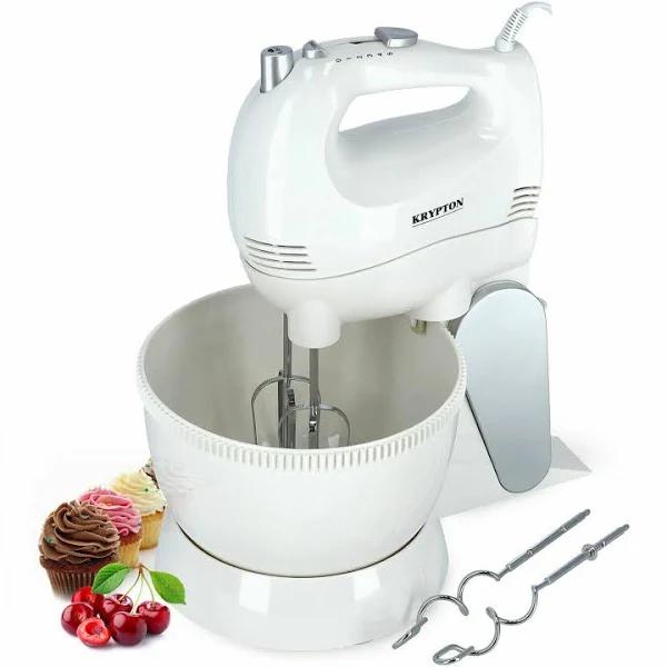 Status 5 Speed Turbo Plastic Hand Mixer & Bowl - White