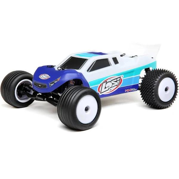 Losi Mini T 2.0 Brushless 1/18 2WD Stadium Truck RTR Blue - LOS01019T2